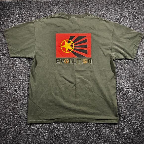 Anvil John Lennon Revolution T-Shirt Men’s XL Olive Cotton Graphic Vintage 90s - Picture 2 of 6